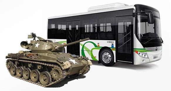 類似的材料能造出公交車，也能造出坦克